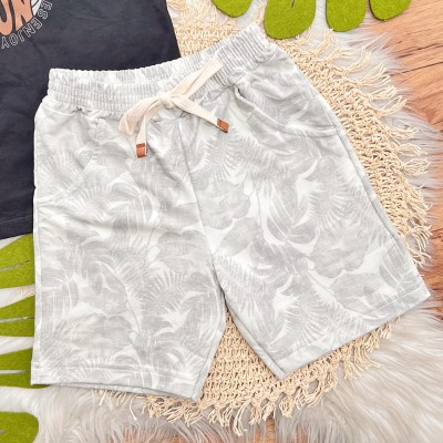 Conj. Regata Here Comes The Sun e Bermuda em Moletinho - Preto, Mescla e Ferrugem